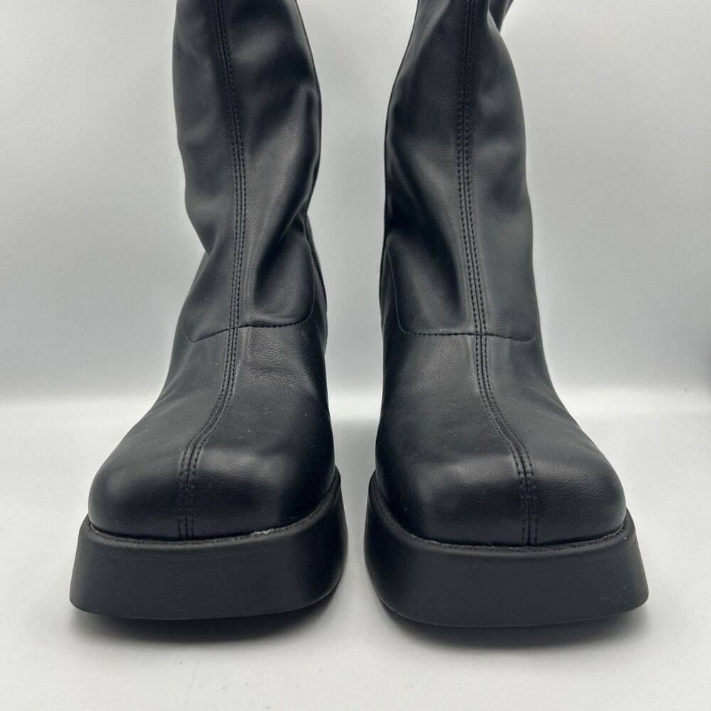 Katrina KATRINAA/KTRN9181 Black Platform Ankle Boots Block Heel Square Toe 10M - Picture 5 of 8